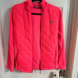 New Balance Highlighter Pink Fleece Jacket NWT